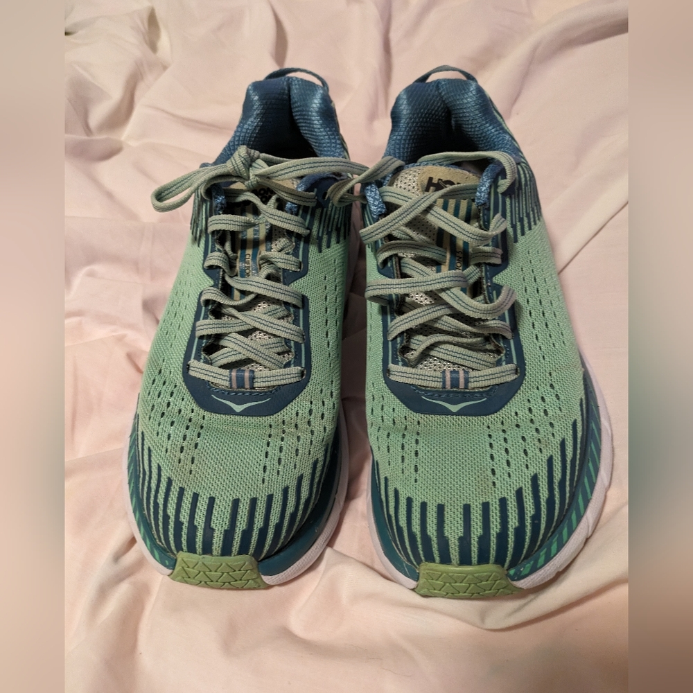 SALE Hoka One One Lichen Clifton 5 Storm Blue Sneakers